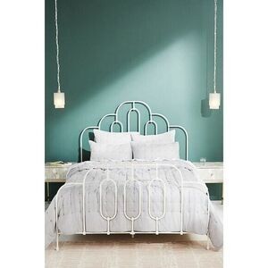 New Anthropologie Velvet Emery Twin Size Quilt in Gray 68" X 86"